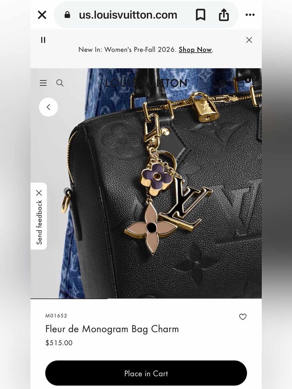 Louis Vuitton Fleur De Monogram Bag Charm
W/Authenticate First COA - Picture 11 of 11